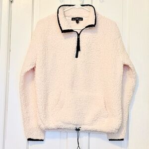 Derek Heart Cream Colored Teddy Jacket Large
